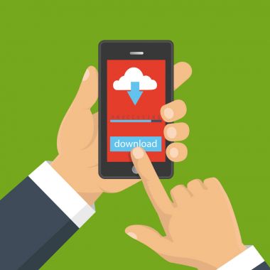 Belge, infographics indiriyor. Düz tasarım. Dosya karşıdan yükleme