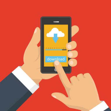 Belge, infographics indiriyor. Düz tasarım. Dosya karşıdan yükleme