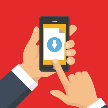 Belge, infographics indiriyor. Düz tasarım. Dosya karşıdan yükleme