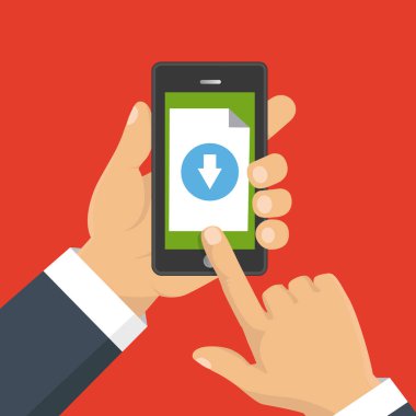 Belge, infographics indiriyor. Düz tasarım. Dosya karşıdan yükleme