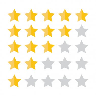 Altın yıldız rating. Geri bildirim, itibar ve kalite kavramı.