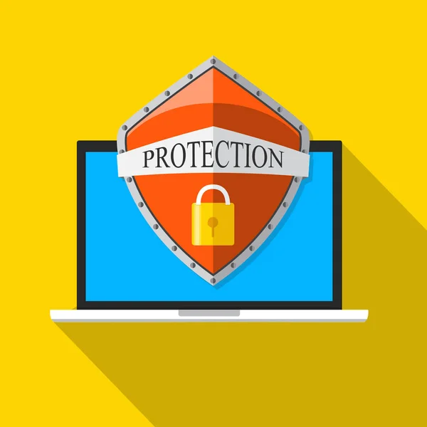 Sécurité informatique, centre de sécurité, sécurité en ligne, protection des données — Image vectorielle