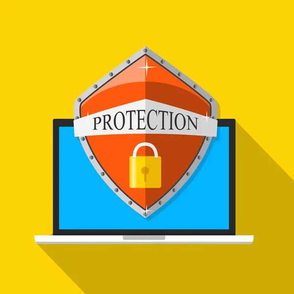 Sécurité informatique, centre de sécurité, sécurité en ligne, protection des données — Image vectorielle