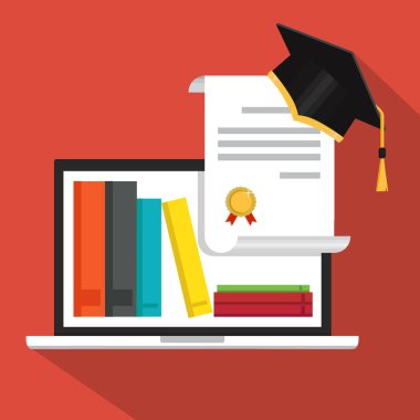 Webinar ve video Semineri. Düz tasarım illüstrasyon izole