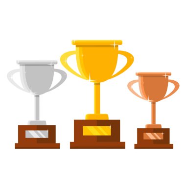 Şampiyonluk ve liderlik illüstrasyon izole. Kazanan concepy