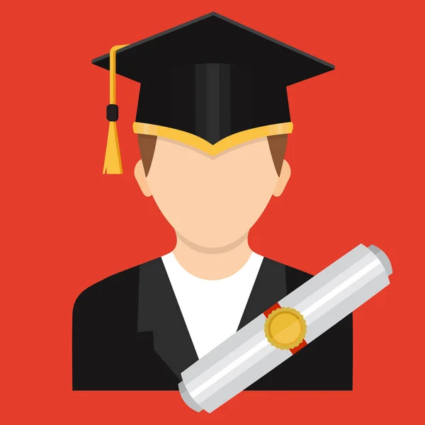 Absolwent uczelni lub szkoły absolwent Hat — Wektor stockowy