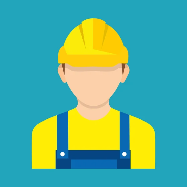 Construction worker, builder icon isolated on background. Worker — Stock Vector