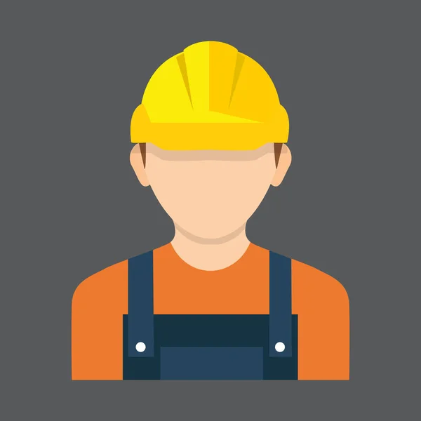 Travailleur de la construction, icône du constructeur isolé en arrière-plan. Travailleur — Image vectorielle