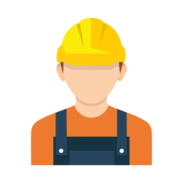 Travailleur de la construction, icône du constructeur isolé en arrière-plan. Travailleur — Image vectorielle