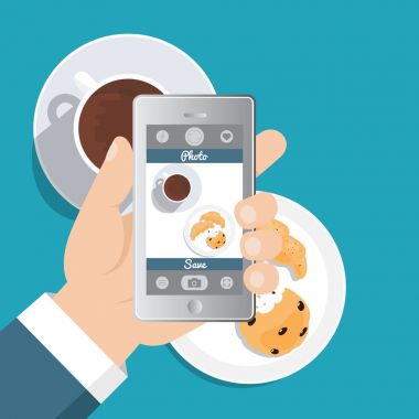 Gıda Restoran veya kafe resim fotoğraf çekici el