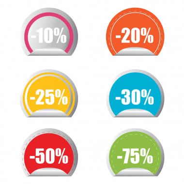 Mega Tasarruflar, satış etiketleri ayarla. Sertifika amblemi etiketleri