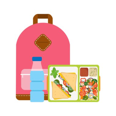 Sağlıklı gıda ile beslenme çantası. Sağlıklı bir yaşam tarzı kavramı