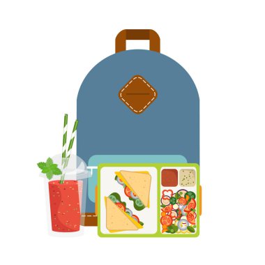 Sağlıklı gıda ile beslenme çantası. Sağlıklı bir yaşam tarzı kavramı