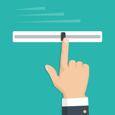 Vektör illüstrasyon, düz desig izole. Sürgülü parmak