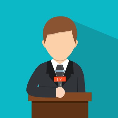 Çizgi film vektör çizim. Son dakika haber kavramı. 