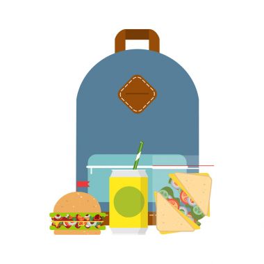 Sağlıklı gıda ile beslenme çantası. Sağlıklı bir yaşam tarzı kavramı