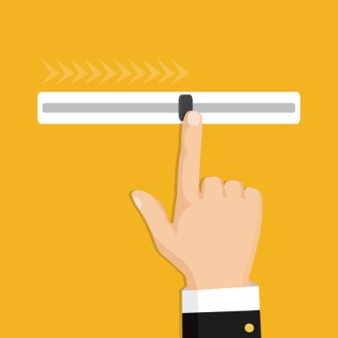 Vektör illüstrasyon, düz desig izole. Sürgülü parmak