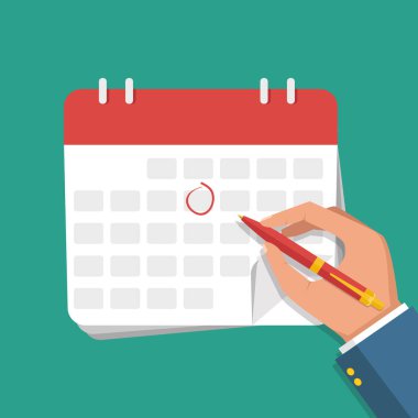 Vektör düz çizim. İşadamı el kalem işaretleri 