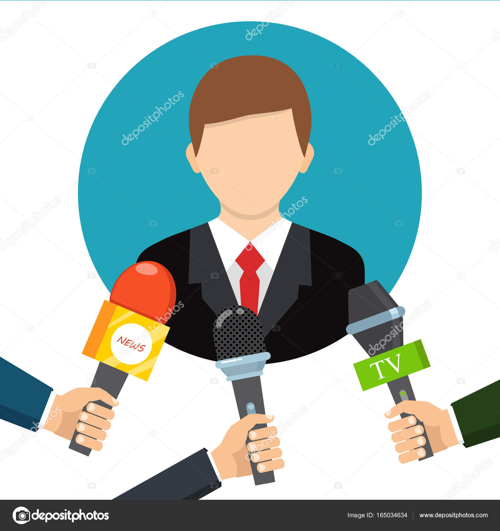 Journalist Press Conference Cartoon / Press conference stock photos