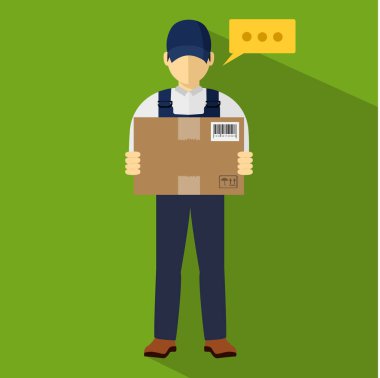 Vektör İllüstrasyonu hızlı teslimat hizmeti. Ekspres teslimat