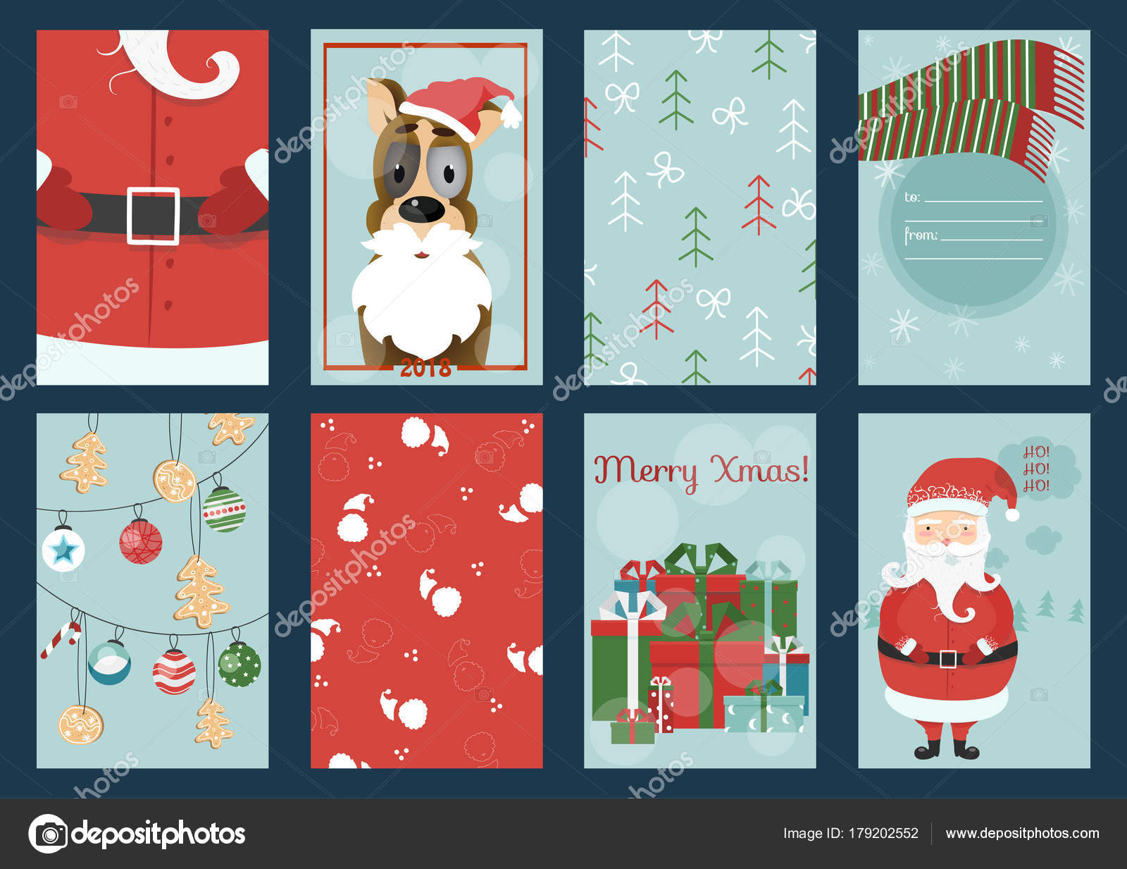 ÅšwiÄ…teczne wzory tematyczne Powitanie Karta santa jelenia dekoracji Xmas retro projekty WesoÅ‚ych ÅšwiÄ…t Wektor — Wektor od prejudice juail