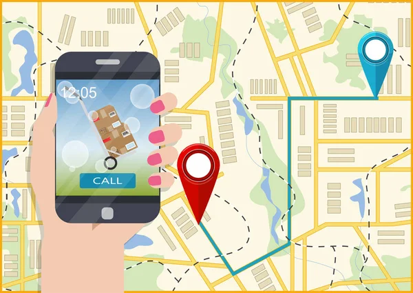 Hizmet sunumu arama bir telefon tutarak el.