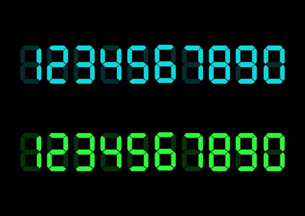 Digital numbers set. Vector illustration. Calculator digital num — Stock Vector