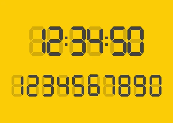 Digital numbers set. Vector illustration. Calculator digital number — Stock Vector