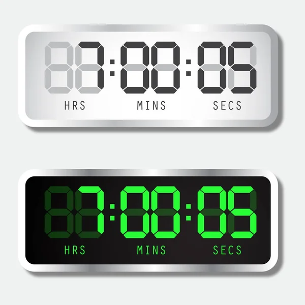 Vector de despertador electrónico icono del reloj. Reloj despertador digital . — Vector de stock