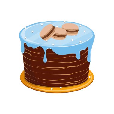 Tatlı bisküvi pasta doğum günü veya düğün tatil, p için sır ile