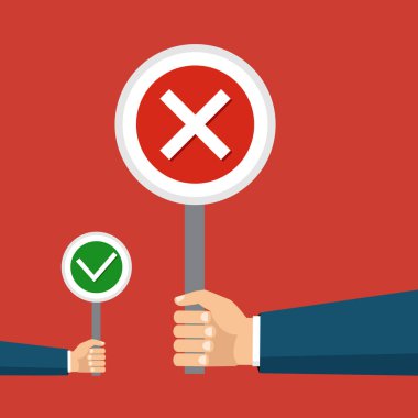 Vektör çizim. Seçim kavramı, ideal ve