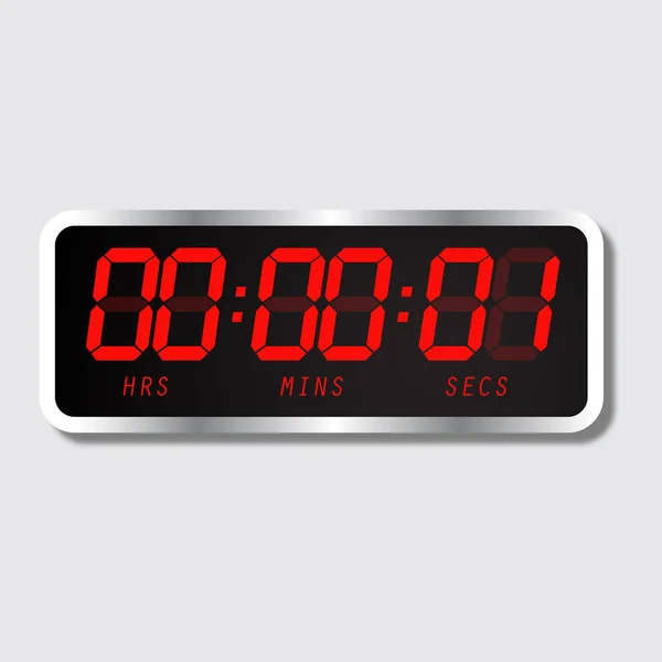 Vector de despertador electrónico icono del reloj. Reloj despertador digital . — Vector de stock