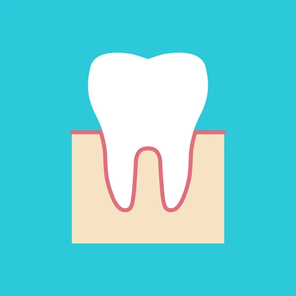 Egészséges fogak ikonra. Vektoros illusztráció — Stock Vector