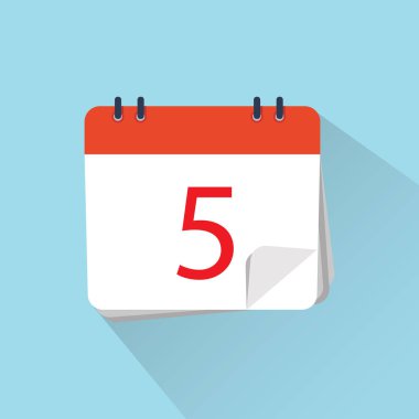 Düz bir arka plan üzerinde izole takvim simgesini