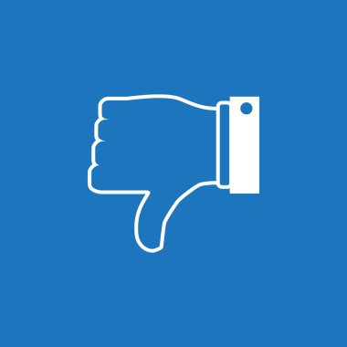 Başparmak simgesi. Hangi tarihlerde ve kavram sevmemek. Vektör çizim.