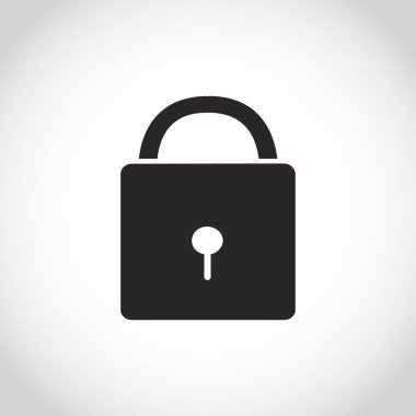 Kapalı kilitler. Düz stil. Genel kavram-in parola, engelleme, 