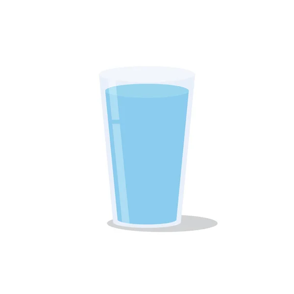 Glas Wasser. Ikone isoliert. Vektorillustration — Stockvektor