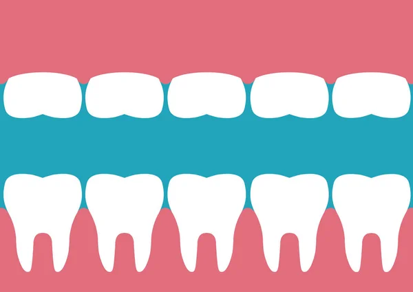 Egészséges fogak ikonra. Vektoros illusztráció — Stock Vector