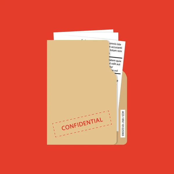 Vector Concepto Documento Confidencial Alto Secreto — Vector de stock