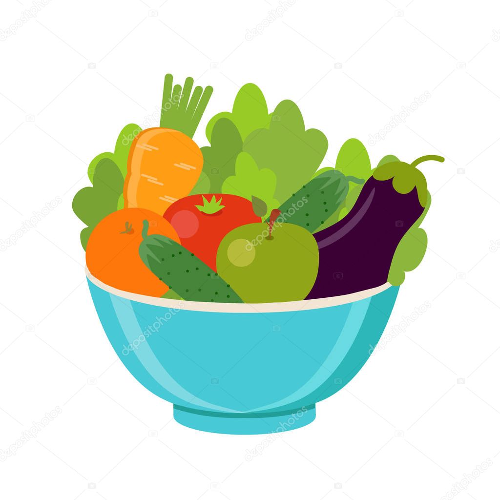 Vegetables on a plate. Healthy food concept. Vegan, vegetarian. 