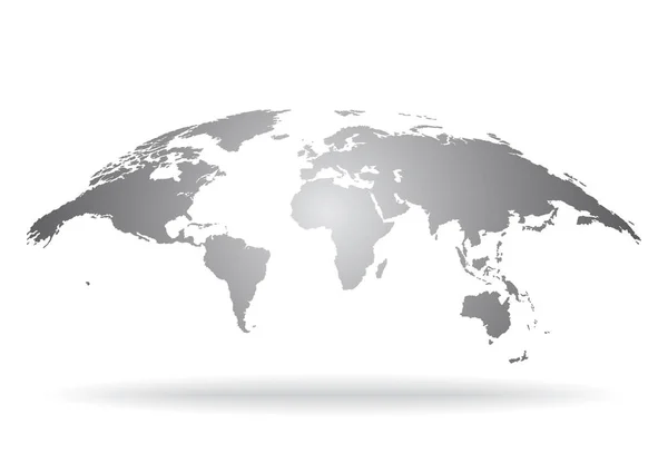 Erde, Globus-Symbol. Vektor. Weltkarte isoliert auf weißem Hintergrund — Stockvektor