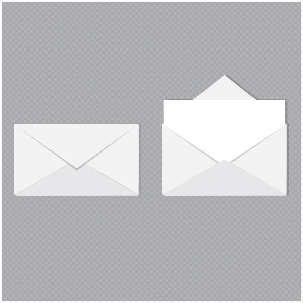 Correspondence, message concept. Vector illustration. A set of open and closed envelopes with letter.