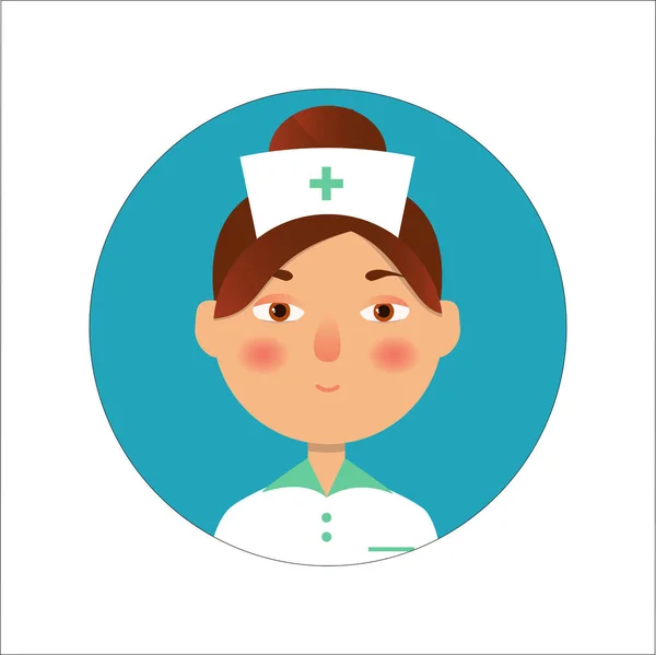 Pictogram Avatar Vectorillustratie Een Verpleegkundige Uniform — Stockvector