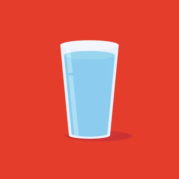 Illustrazione Vettoriale Bicchiere Acqua Icona Isolata — Vettoriale Stock