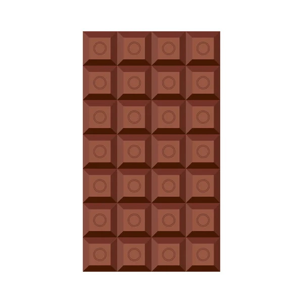 Ilustração Vetorial Barra Chocolate Ícone Isolado — Vetor de Stock