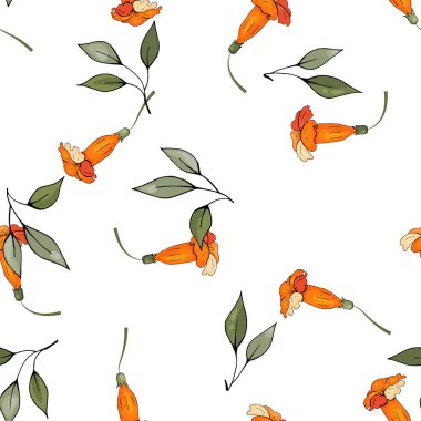 Vintage arka plan. El çizilmiş vektör illüstrasyon. Botanik