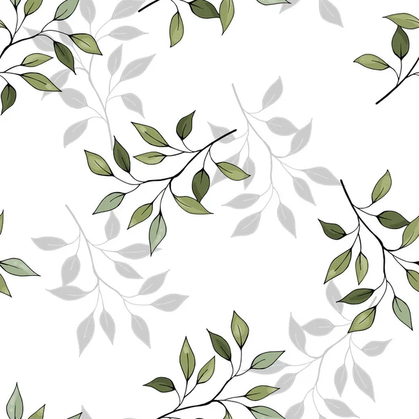 Modèle floral sans couture dessiné à la main. Illustration vectorielle abstrait — Image vectorielle