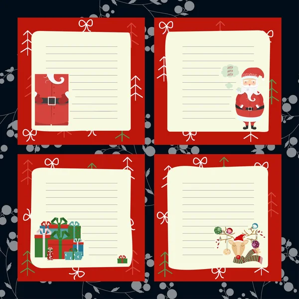 Feiertagsmuster. Frohe Weihnachten Grußkarte, Weihnachtsmann — Stockvektor