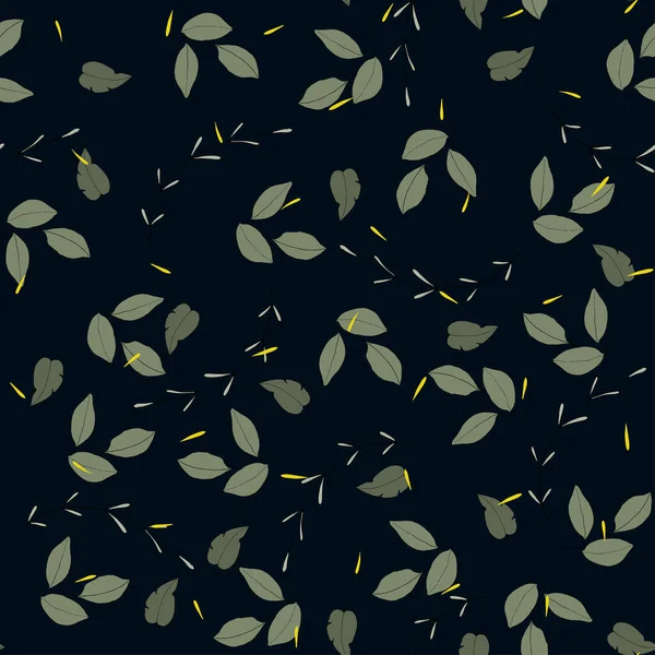 Realistische Tropische Blätter Äste Und Laub Nahtlose Muster Für Florale — Stockvektor
