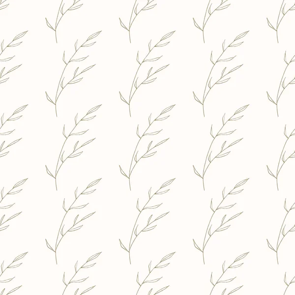 Абстрактне Зелене Листя Або Листя Білому Тлі Ручні Намальовані Елементи — стоковий вектор